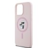 Karl Lagerfeld KLHMP15LSCMKCRHP iPhone 15 Pro 6.1 różowy/pink hardcase Silicone Karl & Choupette MagSafe